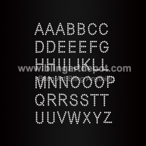 Capital Letters Hotfix Rhinestone Motifs